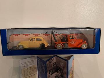 Kuifje tintin De verongelukte auto + Luxor takelwagen beschikbaar voor biedingen