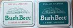 Twee bierviltjes van "BUSH BEER", Ophalen of Verzenden, Gebruikt