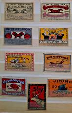 LOT 5 Albums met labels en lucifers en tassen 1930 - 1960, Verzamelen, Merken en Reclamevoorwerpen, Ophalen of Verzenden, Gebruikt