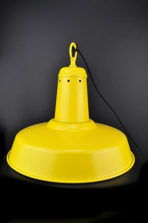 Retro metalen fabriekslampen 40cm, Huis en Inrichting, Lampen | Hanglampen, Zo goed als nieuw, Minder dan 50 cm, Metaal, Ophalen