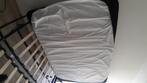 LIT adulte 160200 NEUF + Matelas ikea mi-dur à ressors, Ophalen, Beige, 200 cm, 160 cm
