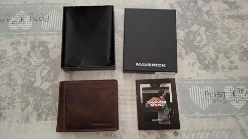 NIEUWE rundslederen MAVERICK met RIFID leren portefeuille, Handtassen en Accessoires, Portemonnees, Nieuw, Bruin, Leder, Ophalen