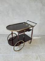 Italiaanse Mahonie en Messing Serveerwagen, Ophalen of Verzenden
