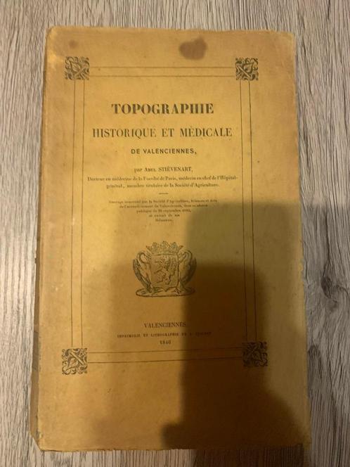 (VALENCIENNES) Topographie historique et médicale de Valenci, Livres, Histoire & Politique, Utilisé, Enlèvement ou Envoi