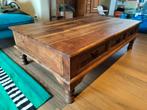 Massief houten salontafel met 6 schuiven, Ophalen, Zo goed als nieuw