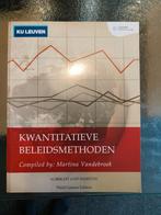 Handboek: kwantitatieve beleidsmethoden - KuLeuven, Boeken, Studieboeken en Cursussen, Ophalen, Nieuw, Hoger Onderwijs, Martina Vandebroek