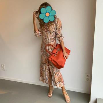 Scapa halflange jurk met oranje Paisley motief - 38 beschikbaar voor biedingen