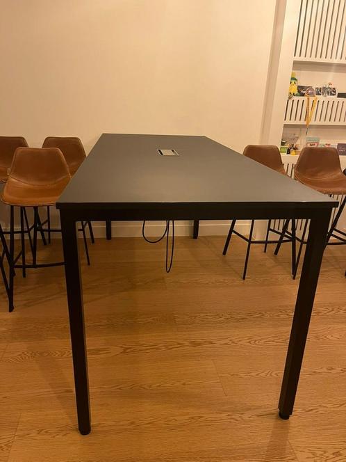 Hoge zwarte tafel eetkamer/vergaderingen, Huis en Inrichting, Tafels | Eettafels, Zo goed als nieuw, 100 tot 150 cm, 200 cm of meer