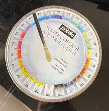 AQUARELLE FINE - BOÎTE PEINTURE AQUARELLE DEMI-GODETS beschikbaar voor biedingen
