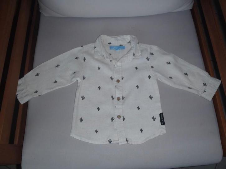 Shirt maat 74, Kinderen en Baby's, Babykleding | Maat 74, Zo goed als nieuw, Jongetje, Overhemdje of Bloesje, Ophalen of Verzenden