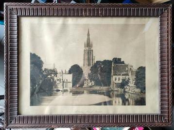 BRUGGE, PHOTOTYPIE IN GESNEDEN KADER beschikbaar voor biedingen