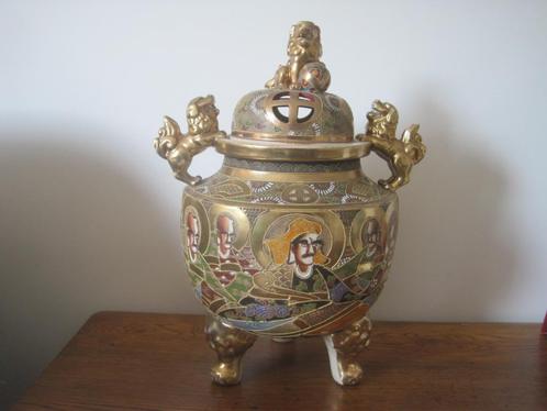 Antieke grote Japanse Satsuma pot, parfumbrander, Antiek en Kunst, Kunst | Niet-Westerse kunst, Ophalen of Verzenden