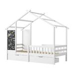 Kinderbed - bed - 2 Laden en Veilige Omheining - 90x200cm