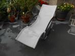 schommel ligstoel feel Furniture zonnebed wit nylon, Ophalen, Gebruikt, Kunststof