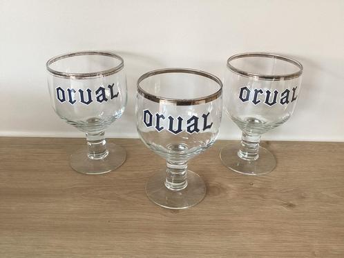 Orval bierglas oud 3 bierglazen, Verzamelen, Biermerken, Glas of Glazen, Ophalen of Verzenden