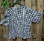NIEUW Blouse ruitjes, past voor 50/52, katoen/poly, zie info, Ophalen of Verzenden, Nieuw, Wit