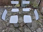 4 vintage Formica stoelen, Huis en Inrichting, Stoelen, Vier, Gebruikt, Vintage, Metaal