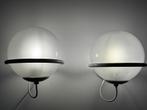 Set (2) Gino Sarfatti voor Arteluce wandlampen., Enlèvement, Verre