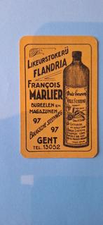 Speelkaart Gent  – Likeurstokerij Flandria, geel_38, Ophalen of Verzenden, Gebruikt, Speelkaart(en)