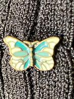 Oorstekers vlindertjes petroleum blauw, Handtassen en Accessoires, Oorbellen, Ophalen, Overige materialen, Blauw, Zo goed als nieuw