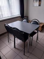 Keukentafel + 4 stoelen, 50 tot 100 cm, 100 tot 150 cm, Gebruikt, Rechthoekig