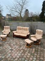 STRESSLESS SET FAUTEUILS MET VOETBANK, Huis en Inrichting, Ophalen of Verzenden, Zo goed als nieuw, Leer, Fauteuil, relaxfauteuil, relax stoel, relaxstoel, relaxzetel