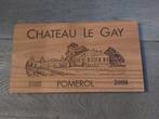 Deksel wijnkist topwijn Chateau Le Gay, Huis en Inrichting, Barren, Ophalen