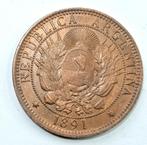 Av Pce ARGENTINE KM#33 " 2 CENTAVOS  " DE 1891, Envoi, Amérique du Sud, Monnaie en vrac