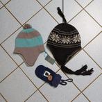 2 mutsen en paar wanten met touwtje-nieuw, Enfants & Bébés, Vêtements de bébé | Bonnets, Écharpes & Moufles, Mitaines, Enlèvement ou Envoi