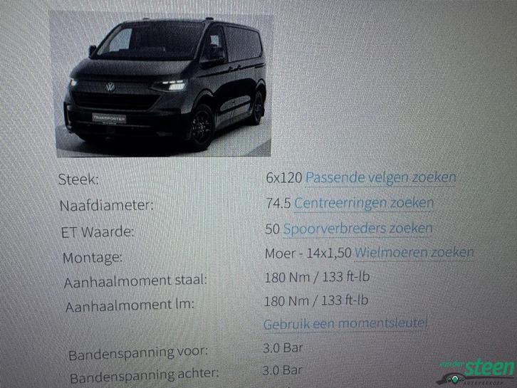 VW Transporter T7 na 2024 en Ford Transit Custom na 2024 Ste, Auto-onderdelen, Banden en Velgen, Banden en Velgen, Zomerbanden