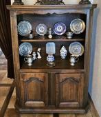Houten vitrinekast in rustieke stijl, Huis en Inrichting, Kasten | Vitrinekasten, Ophalen, 100 tot 150 cm, Rustiek, Eikenhout