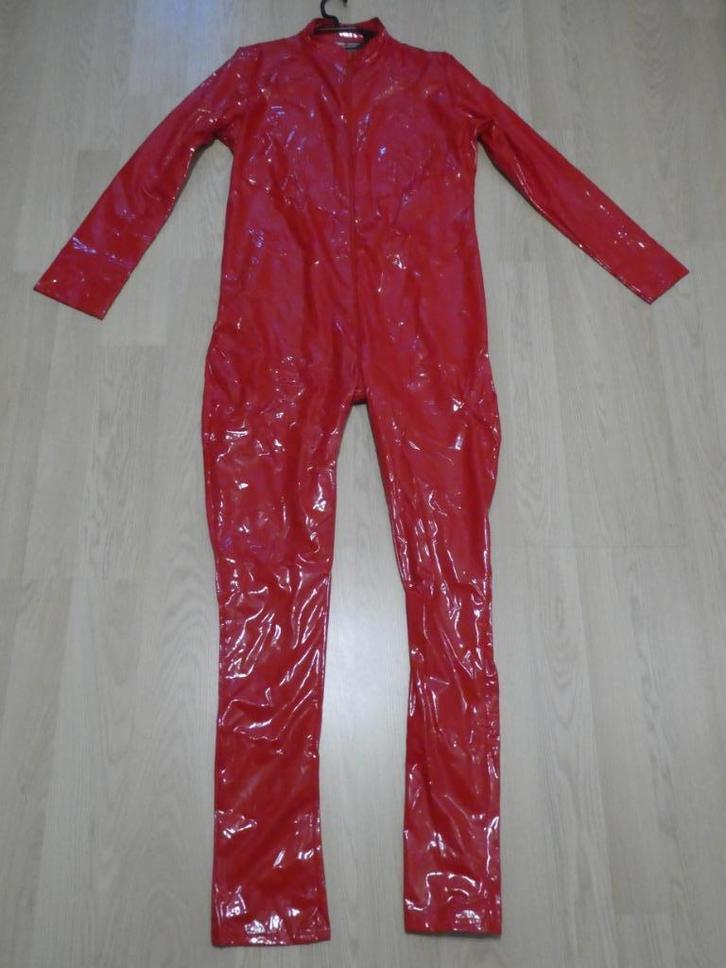 Jumpsuit Lak PVC Rood, Kleding | Dames, Jumpsuits, Nieuw, Rood, Ophalen of Verzenden