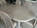 Eiken tafel met 6 stoelen, Huis en Inrichting, Ophalen, Gebruikt, Eikenhout, Vijf personen of meer