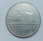 USA one dollar 1890-1990 zilver Eisenhower, Postzegels en Munten, Ophalen of Verzenden, Noord-Amerika, Losse munt, Zilver
