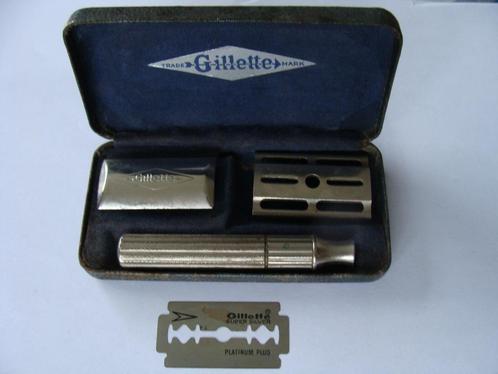 Ancien rasoir Gillette, England avec son boîte d'origine, Collections, Collections Autre, Utilisé, Enlèvement ou Envoi