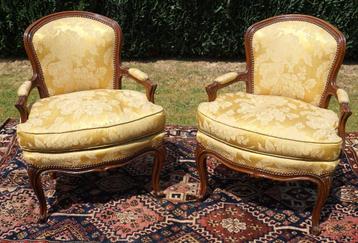 Paar Louis XV-fauteuils uit de 18e eeuw