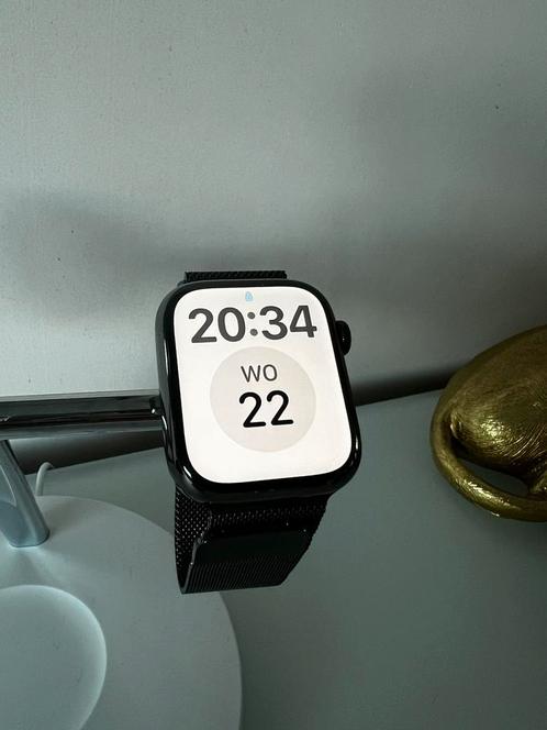 Apple Watch Series 7 Graphite 45mm GPS + Cellular, Handtassen en Accessoires, Smartwatches, Zo goed als nieuw, GPS, Ophalen