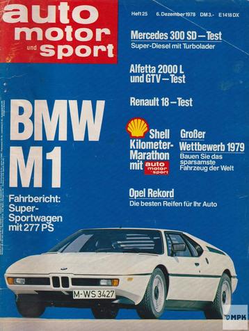 Auto Motor Und Sport 1978 Magazine #25 Duits beschikbaar voor biedingen