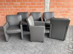 6 armstoelen in lederlook, Ophalen, Gebruikt