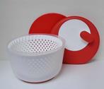 Tupperware « SlaChef » Saladespinner - Wit & Rood, Ophalen of Verzenden, Nieuw, Rood, Bak of Kom