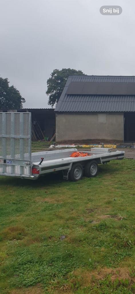 Hulco aanhanger 3500 kg – ideaal voor hoogwerker /minigraver, Autos : Divers, Remorques, Comme neuf, Enlèvement