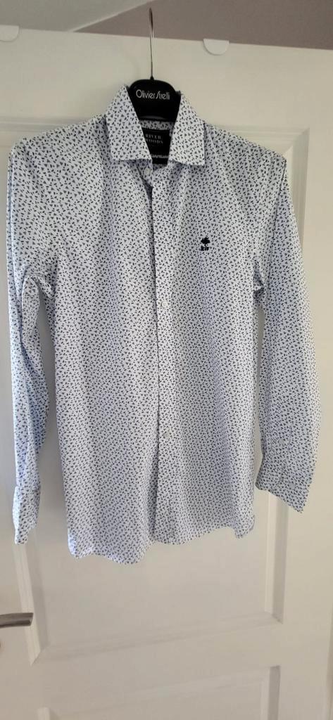 Pakket jongenskledij +/- 14 jaar, Kleding | Heren, Overhemden, Zo goed als nieuw, Halswijdte 38 (S) of kleiner, Blauw, Ophalen