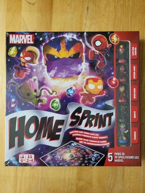 Jeu de société Marvel Home Sprint (NEUF), Hobby en Vrije tijd, Gezelschapsspellen | Bordspellen, Nieuw, Een of twee spelers, Drie of vier spelers