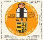 bieretiket Van Eecke Watou : Abt, Collections, Envoi, Neuf, Autres types, Autres marques