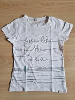 T-shirt blanc « libre comme la mer » - Esprit - taille 140-1, Comme neuf, Fille, Chemise ou À manches longues, Esprit