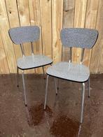 Paar formica stoelen, Huis en Inrichting, Stoelen, Ophalen, Twee, Zo goed als nieuw, Grijs