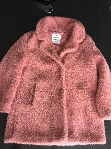 Zara schattige roze teddy jas, Kinderen en Baby's, Ophalen of Verzenden, Zo goed als nieuw, Zara Girls, Jas