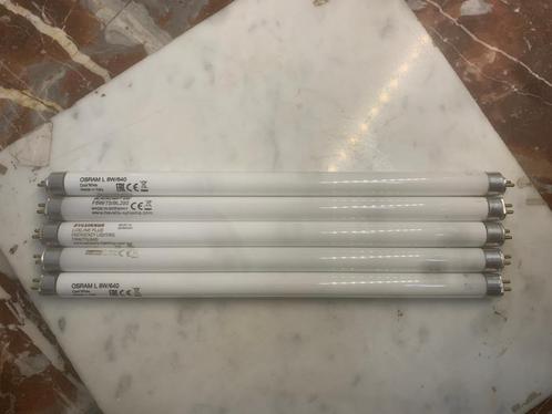 T5 8W 640/840 noodverlichting neonbuis x6, Huis en Inrichting, Lampen | Plafondlampen, Zo goed als nieuw, Glas, Ophalen of Verzenden