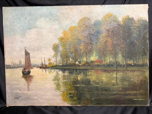 Schilderij G. Staps, Antiek en Kunst, Kunst | Schilderijen | Klassiek, Ophalen of Verzenden