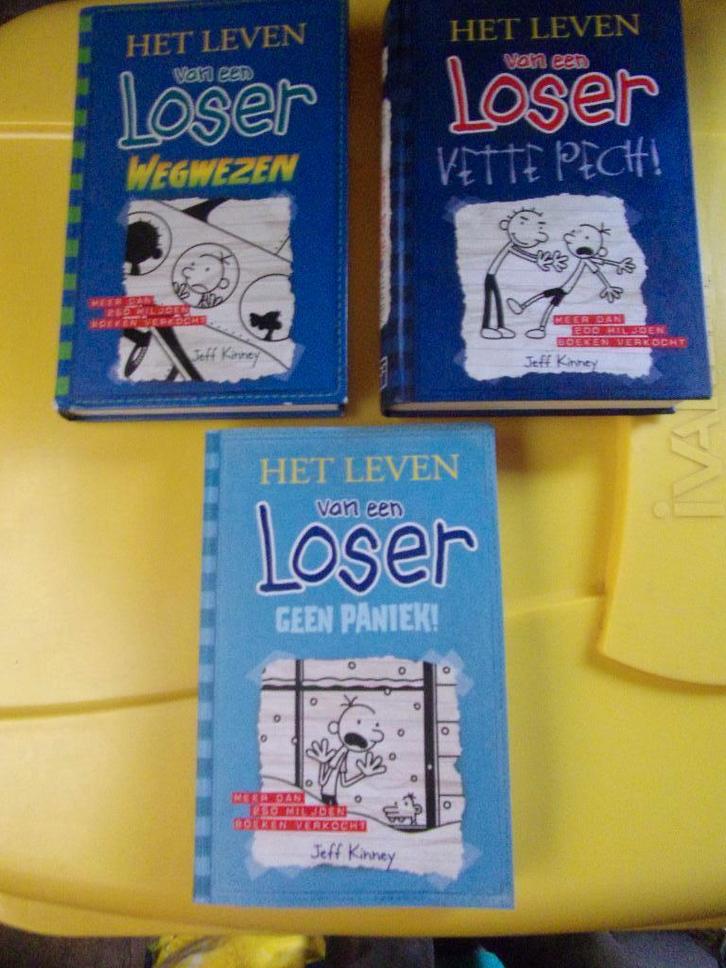 Het leven van en loser (Jeff Kinney)(3 boeken), Livres, Livres pour enfants | Jeunesse | 10 à 12 ans, Utilisé, Enlèvement ou Envoi